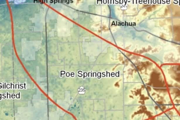 Springshed Delineation for the Santa Fe River Springs, 2008